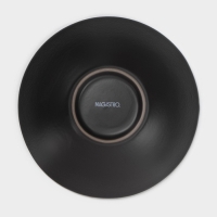 Салатник Magistro Black style, d=17,8 см, фарфор, чёрный