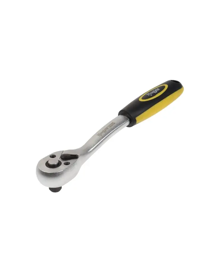 Вороток с трещоткой ТУНДРА, CrV, квадрат 3/8", 2К рукоятка, 72 зубца, 200 мм