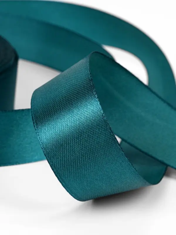 Лента атласная, 20 мм, 23±1 м, тёмно-бирюзовая №62 Лента атласная, 20 мм, 23±1 м, тёмно-бирюзовая №62