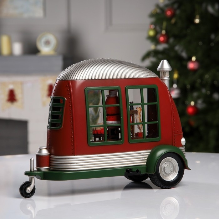 Светодиодная фигура «Мастерская Санты на колёсах» 28.5 × 17.5 × 10.5 см, пластик, батарейки ААх3 (не в комплекте), USB, свечение тёплое белое Светодиодная фигура «Мастерская Санты на колёсах» 28.5 × 17.5 × 10.5 см, пластик, батарейки ААх3 (не в комплекте), USB, свечение тёплое белое