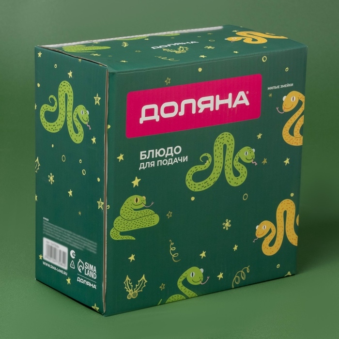 Блюдо для подачи "Милые змейки" 20,5х20,5х10 см