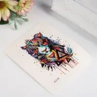 Переводная тату на тело цветная «Тигр», 10×8 см