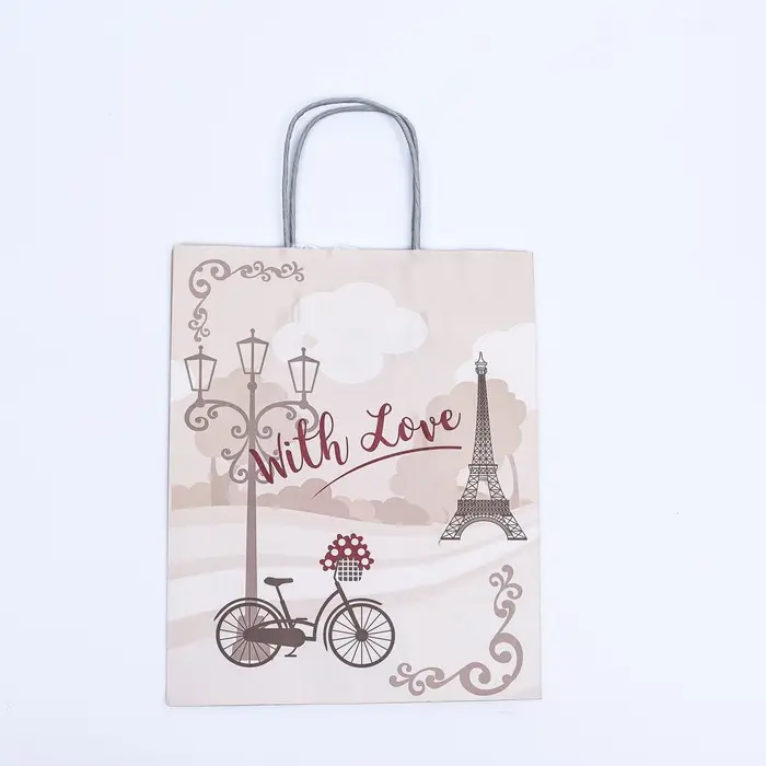 Пакет крафт подарочный «С любовью» 22×12×27 см Пакет крафт подарочный «С любовью» 22×12×27 см
