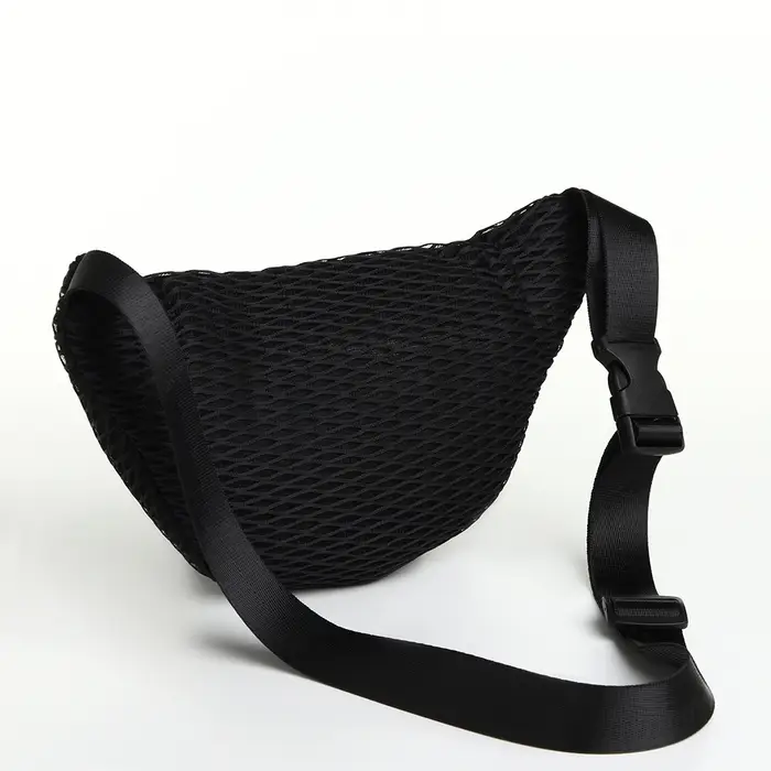 Поясная сумка на молнии, 27&times;8&times;14 см, чёрная