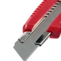 Нож канцелярский 18 мм, пластиковый, с роликовым фиксатором, TOP