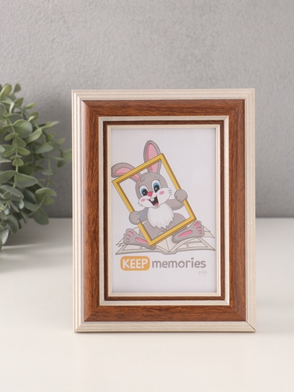 Фоторамка пластик "Рамин" 10х15 см, 1008-86 бук