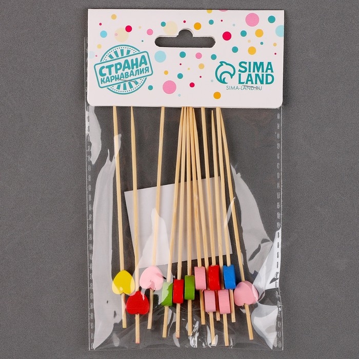 Шпажки «Сердца», в наборе 12 шт. Шпажки «Сердца», в наборе 12 шт.