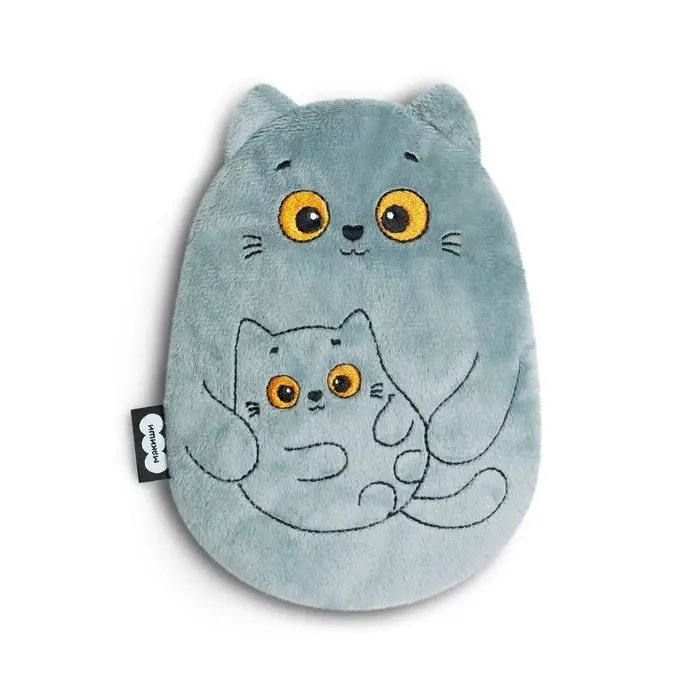 Развивающая игрушка-грелка "Кошка с котёнком", с вишневыми косточками, 17 см 917 Развивающая игрушка-грелка "Кошка с котёнком", с вишневыми косточками, 17 см 917