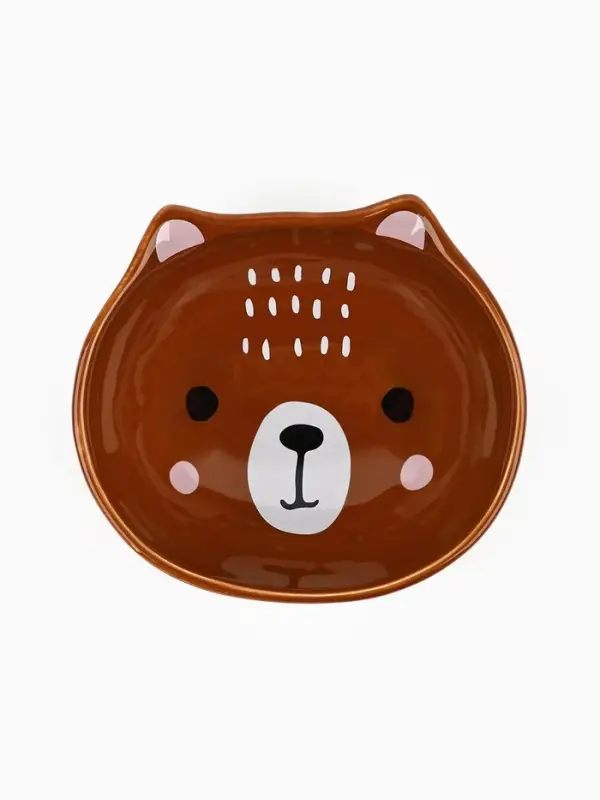 Тарелка суповая керамическая &laquo;Медведь&raquo;, 13&times;11&times;5.5 см, 300 мл