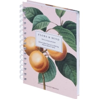 Бизнес-тетрадь, BS, А5, 120л., точка, твердый,спираль. Flora, персики N4211