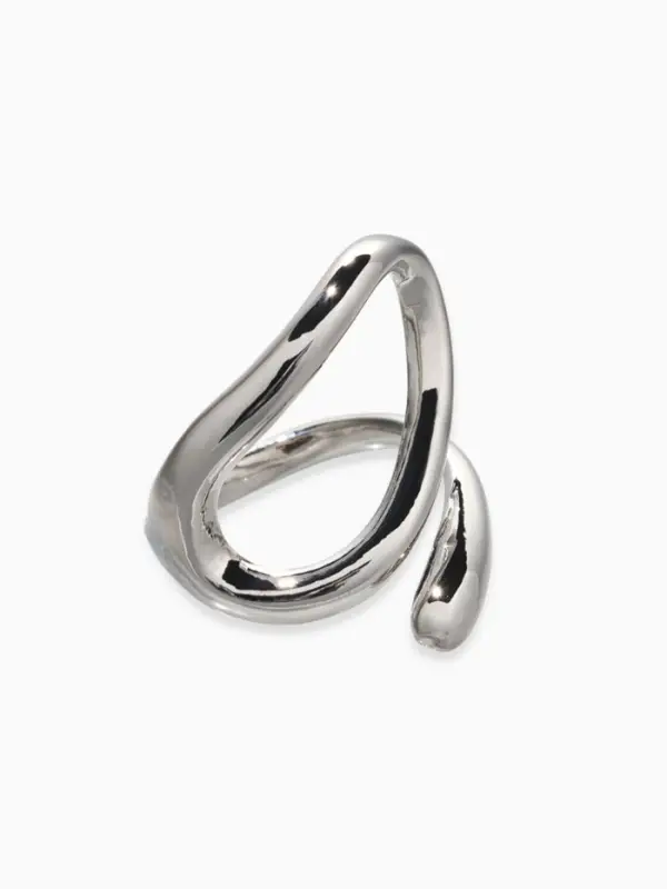 Кольцо медь "Витое", цвет серебро, безразмерное