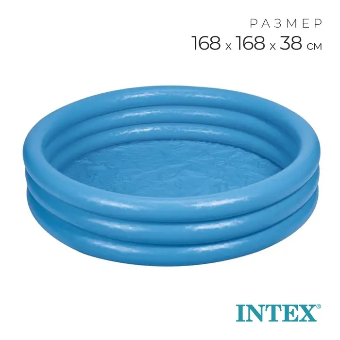 Бассейн надувной INTEX &laquo;Кристалл&raquo;, 168&times;38 см, от 2 лет, 58446NP INTEX