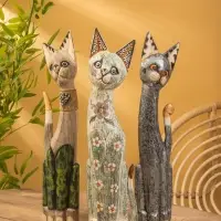 Сувенир &laquo;Кошка&raquo;, 60&times;14&times;6 см, дерево, МИКС