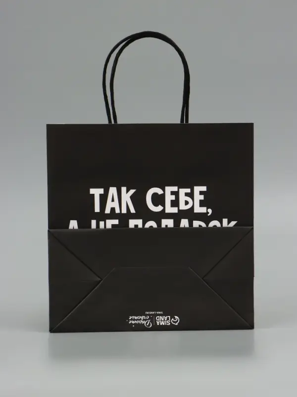 Пакет подарочный, упаковка, &laquo;Так себе, а не подарок&raquo;, 22&times;22&times;11 см