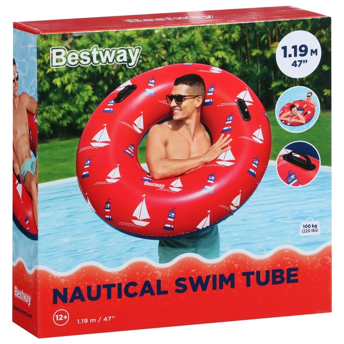 Круг для плавания  Круг для плавания "Морское путешествие" 119 см, микс  36353