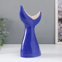 Фигурка керамика &laquo;Большой хвост кита&raquo;, песочно-синий, 13.8&times;8&times;22.6 см