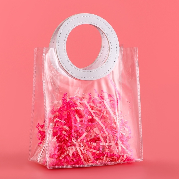 Пакет подарочный из ПВХ, белый, 17 х 15 х 8 см Пакет подарочный из ПВХ, белый, 17 х 15 х 8 см