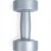 Гантели виниловые, 2 шт., 1 кг, серебристый металлик