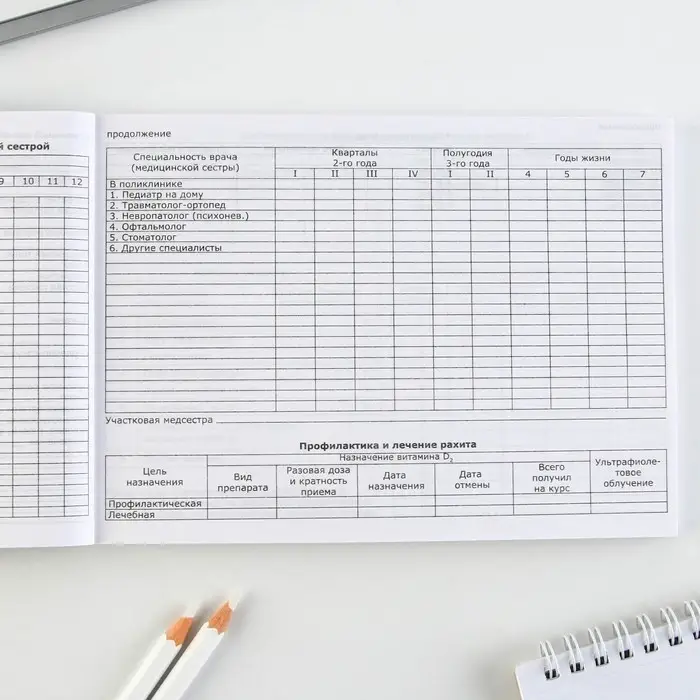 Медицинская карта ребенка Форма №112/у &laquo;Розовый коллаж&raquo;, 80 листов