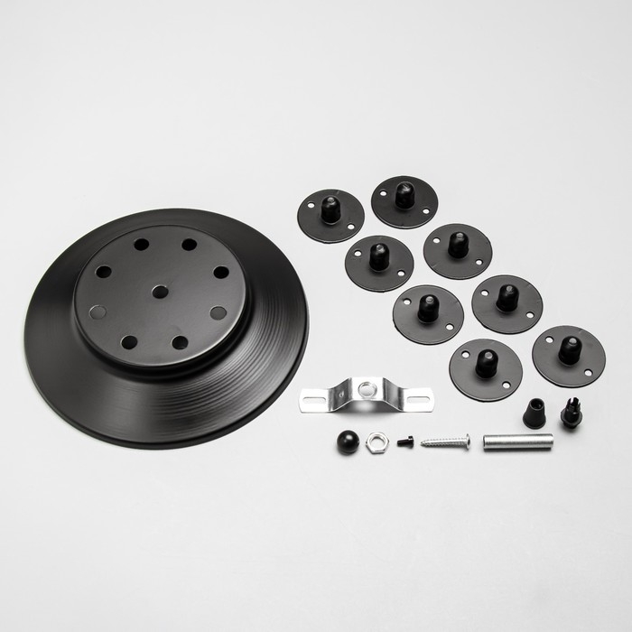 Комплект для светильника "Паук-8" черный 20х20х4см