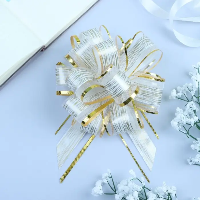 Подарочный Бант - шар №5 &laquo;Узор&raquo;, для упаковки подарков, микс