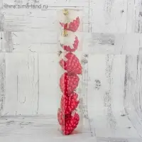 Украшение ёлочное "Ягодка" (набор 6 шт) 6,5х4 см, красный