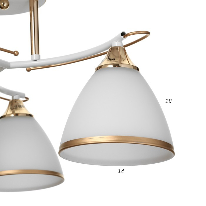 Люстра ГАЛЛОП "Сарри" 3x60Вт Е27 белый золото 25x43x43 см.