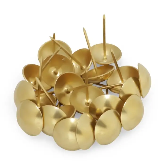 Гвозди ТУНДРА, декоративные, обивочные, 25&times;39 мм, золото, 100 шт.