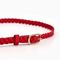 Ремень жен 03-01-01-01, Июнь2501, 1,8*0,3*110 см, без винта, пряж золото, 1 прокол, красный 109031 Ремень жен 03-01-01-01, Июнь2501, 1,8*0,3*110 см, без винта, пряж золото, 1 прокол, красный 109031