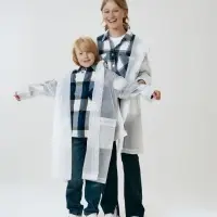 Дождевик детский RainDrop Kids, белый, 8 лет (рост 118-128)
