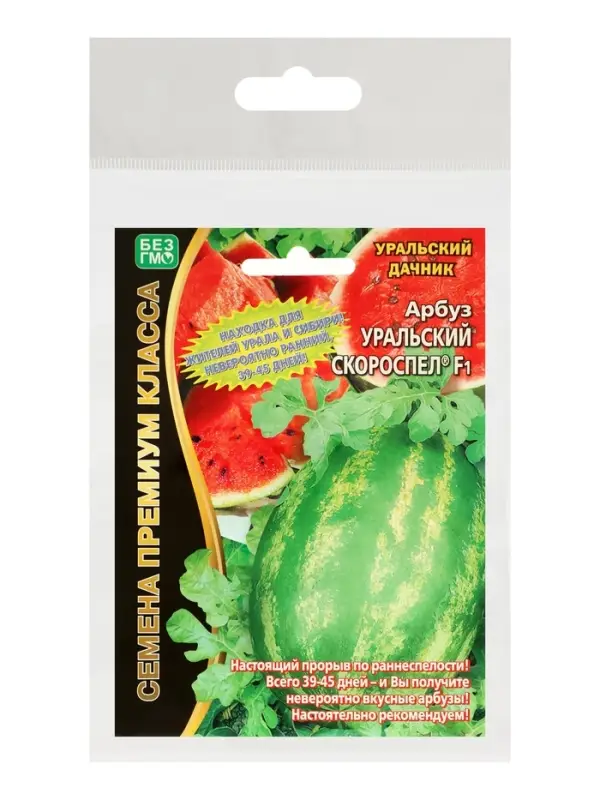 Семена Арбуз &laquo;Уральский Скороспел&raquo;, F1, набор 5 шт., &laquo;Уральский дачник&raquo;