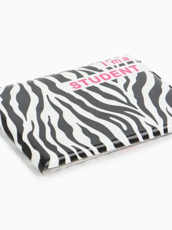 Обложка для студенческого билета, зебра, чёрная