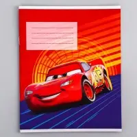 Тетрадь в клетку 12 листов, 5 видов МИКС, обложка мелованный картон, &laquo;Тачки&raquo;