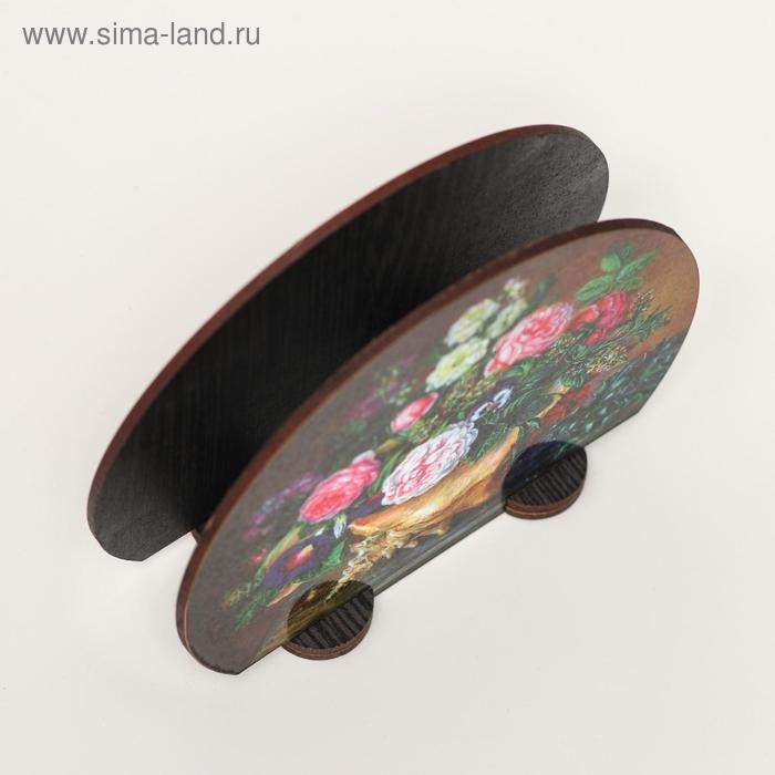 Салфетница Салфетница "Цветы и ракушка", , 13х10х5 см