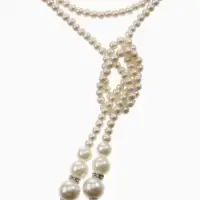 Бусы &laquo;Жемчуг&raquo;, узел, шар №2.6.8.10, цвет молочный, 60 см