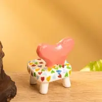 Сувенир «Стульчик с сердечками», 4×4×5.5 см, дерево, разноцветный