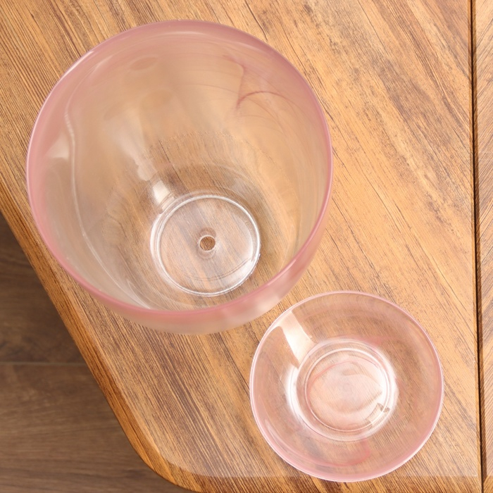 Горшок цветочный с поддоном №5 алебастр розовый 3 л Горшок цветочный с поддоном №5 алебастр розовый 3 л