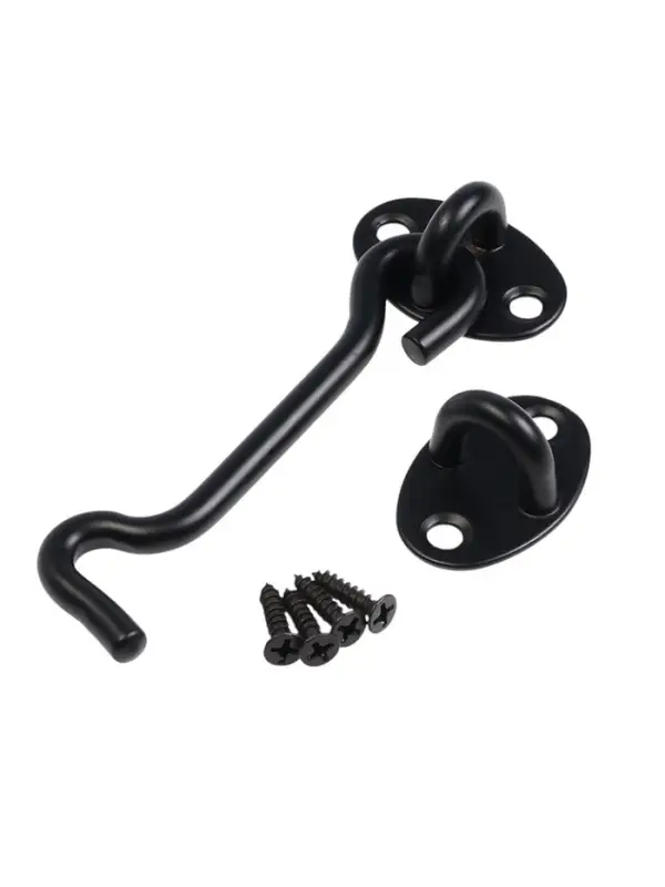 Крючок ветровой LOCKLAND KV001, L=100 мм, нержавеющая сталь, черный, 2 шт.