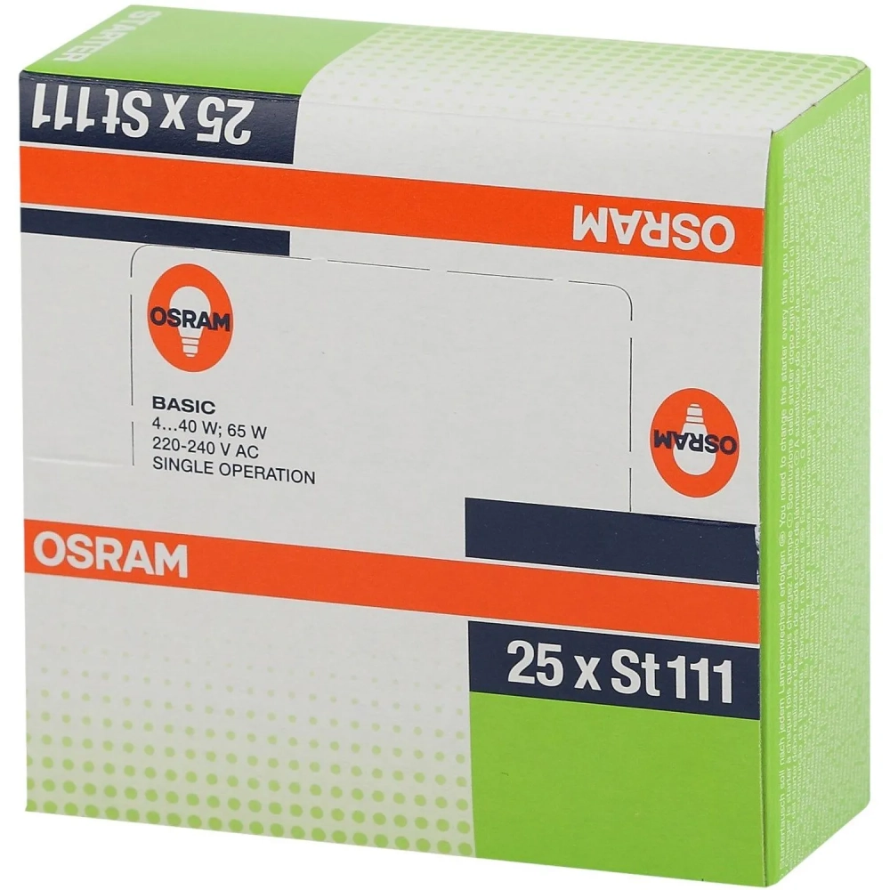 Стартер для люминесц. ламп Osram ST 111 4-65W 230V 25 шт./уп.