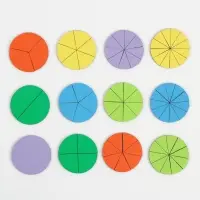 Рамка - вкладыш WoodLand Toys &laquo;Круги&raquo;, дроби, 12 шт., 1 уровень, МИКС