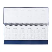 Планинг недатированный 100 х 300 мм, 56 листов, на гребне, обложка из искусственной кожи, синий Планинг недатированный 100 х 300 мм, 56 листов, на гребне, обложка из искусственной кожи, синий