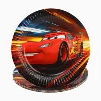 Тарелка одноразовая 18 см, набор 10 шт, Машинки