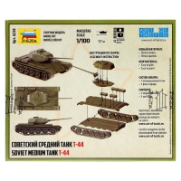 Сборная модель «Советский средний танк Т-44» Звезда, 1/100, (6238)