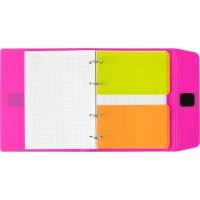 Бизнес-тетрадь со смен.блоком 120л,кл,А5, Розовый,пропилен. обл. налипучке