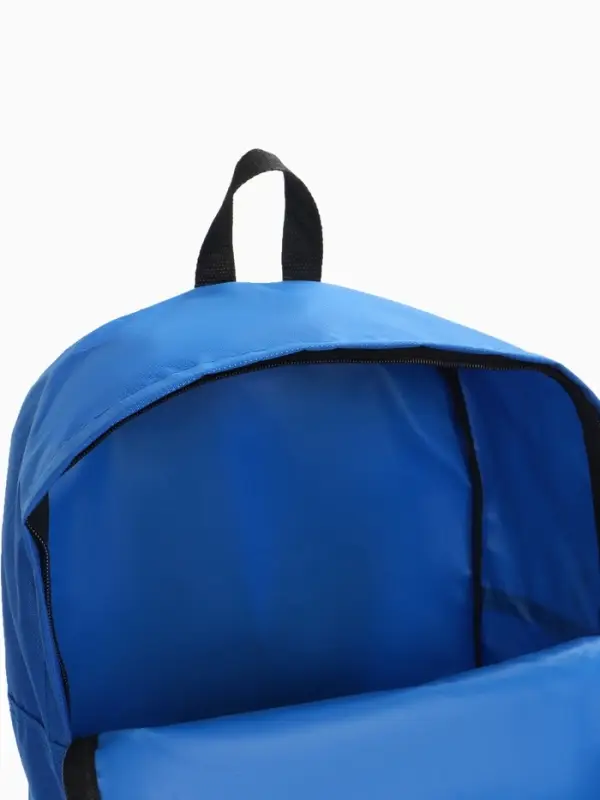 Рюкзак молодёжный на молнии, с карманом, однотонный, размер 29&times;12&times;39 см, синий