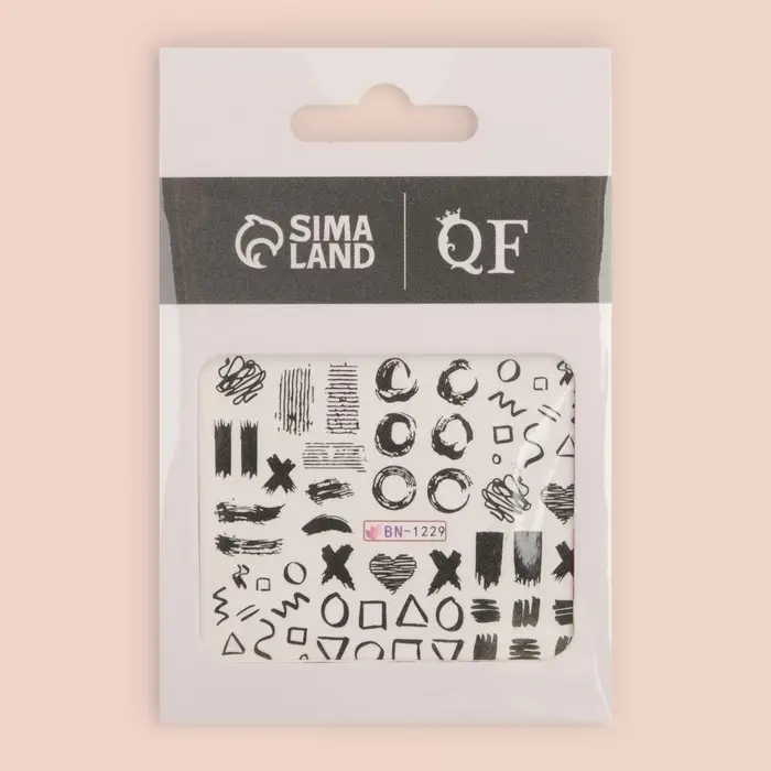 Слайдеры для ногтей «Творческий беспорядок», чёрные Слайдеры для ногтей «Творческий беспорядок», чёрные