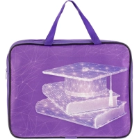 Папка для тетрадей школьн.А4 с ручк+тверд.дно,ШИРОКАЯтканьПШ-11,ЗНАНИЯ 2024