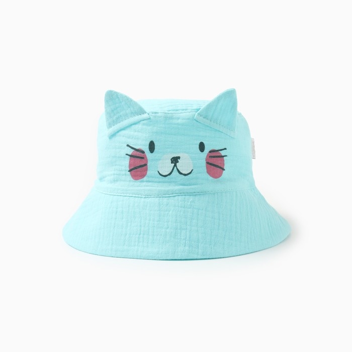 Панама для девочки, цвет мятно-голубой, размер 50 Панама для девочки, цвет мятно-голубой, размер 50