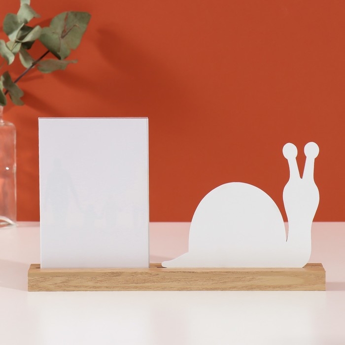 Фоторамка дерево, акрил 10х15 см  Фоторамка дерево, акрил 10х15 см "Улитка" 4х27,3х14 см