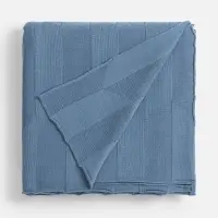 Плед Rombus, синий (дымчатый)